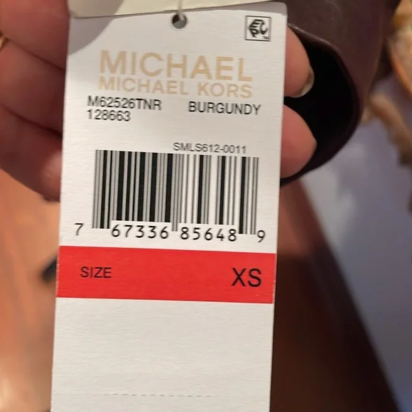 NWT Michael Kors Burgandy Vintage Wash Genuine Leather Jacket. - Picture 7 of 7